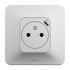 Prise électrique encastrable affleurante avec terre + USB-C Blanc - Neptune LEGRAND