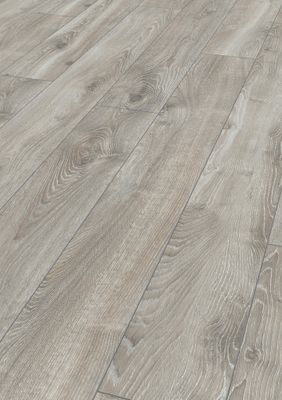 Sol stratifié décor chêne argent HIGHLAND ép 12 mm 18,8 x 184,5 cm AC5 paquet de 1,387 m² KRONOTEX