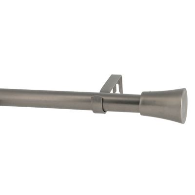 Kit tringle à rideaux extensible en métal de 1.20 à 2.10 m diam 25 à 28 mm Finition Gun brossé - MOBOIS