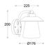 Applique extérieur E27 Cate noir IP44 60W - COREP