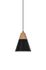 Suspension Sofia métal noir et bois E27 Ø 20 cm- COREP