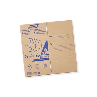 Carton d'expédition 6 Litres 18 x 18 x 18 cm par 20 MOTTEZ