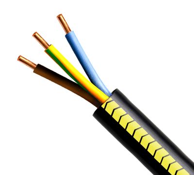 Câble électrique U1000 R2V 3G2,5 mm² rigide intérieur/extérieur 50 m - NEXANS