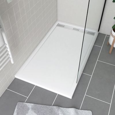 Receveur de douche 80x140 cm acrylique blanc Pure 2 - AURLANE