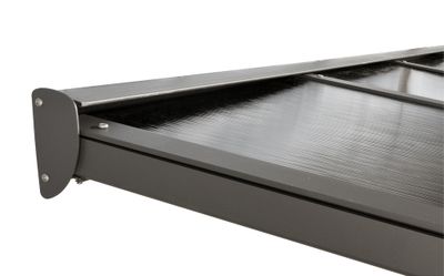 Toit terrasse en aluminium et en polycarbonate anthracite TT 3050 AL 15,38 m², Livraison à domicile incluse - HABRITA