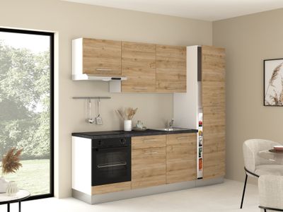 Cuisine complète L.240 cm effet chêne Serenity - MARINELLI CUCINE