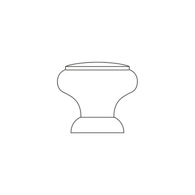 Bouton de meuble rond bois vernis 32 mm diamètre 35 mm REI