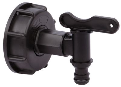 Kit adaptateur en plastique pour cuve de 1000L avec robinet plastique - BOUTTE