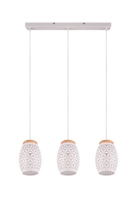 Suspension E27 Bidar blanc 3x28W - REALITY