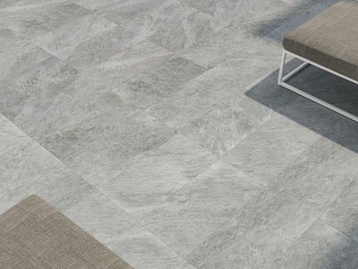 Carrelage de sol extérieur gris MINAS ép 8,20 mm 30 x 60 cm paquet de 1.45 m²