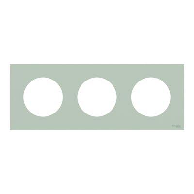 Plaque de finition 3 postes Odace 2025 vert jade - SCHNEIDER ELECTRIC