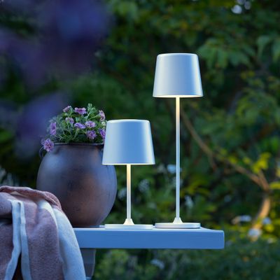 Lampe à poser extérieur rechargeable LED blanc KAAMI blanc chaud- BRILLIANT