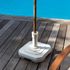 Pied parasol béton carré 25kg pour mat de 32 à 50mm