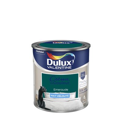 Peinture Crème de Couleur Emeraude mat 0,5 L - DULUX VALENTINE