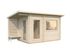 Sauna extérieur Palmako Sanna 4,1m² double vitrage et pergola - 12,6 m² - PALMAKO
