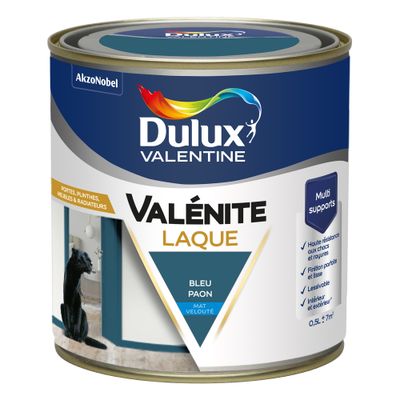 Peinture Boiseries Laque Acrylique Valénite Mat Bleu Paon 0,5 L  - DULUX VALENTINE