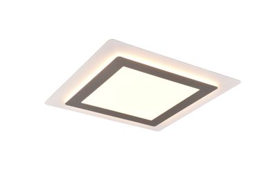 Plafonnier MORGAN carré nickel LED 46W 6000 lumens blanc dynamique CCT - TRIO