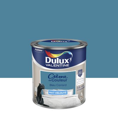 Peinture Crème de Couleur Bleu Canard mat 0.5 L - DULUX VALENTINE