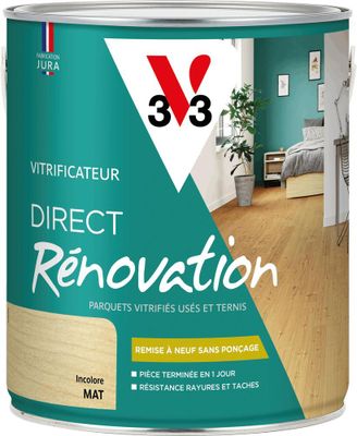 Vitrificateur Direct Rénovation incolore mat 2.5 l - V33