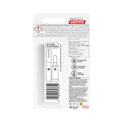 Colles Cyanoacrylates SUPERGLUE-3 Spécial Plastiques Tube 2g + Stylo 4ml LOCTITE