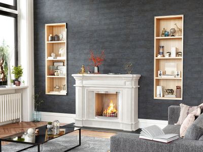 Parement mural intérieur/extérieur pierre naturelle noir 36 x 10 cm paquet de 0,47 m² ELYSSA TRADING