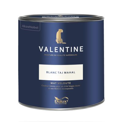 Peinture Valentine Mat Velouté Blanc Taj Mahal 2 L - DULUX VALENTINE