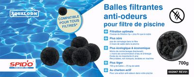 Balles filtrantes pour filtre de piscine aqualoon à charbon actif 700 gr SPIDO POOL