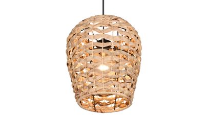 Suspension E27 Jean fibre naturelle 10W - CASALUM