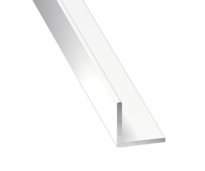 Cornière égale aluminium laqué blanc 20 x 20 x 1,2 mm 1 m CQFD