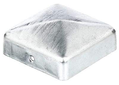 Capuchon poteau bois carré métal galvanisé - 70 x 70 mm - ALBERTS