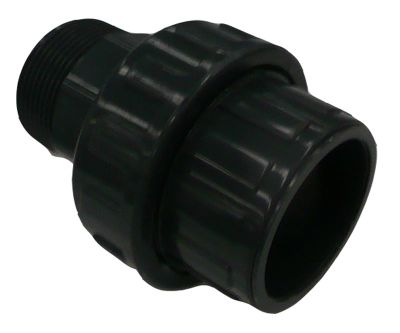 Raccord PVC 3 pièces à visser et coller Ø 50mm -1 " 1/2 PN16 - filtration de piscine GRE