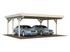 Carport toit plat en bois Palmako Karl - 2 voitures - 30,7 m², Livraison à domicile incluse - PALMAKO