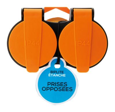 Multiprise murale 2 prises ou biplite étanche - ZENITECH