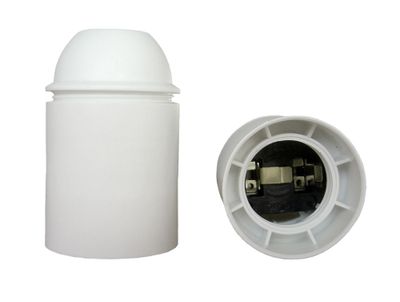 Douille électrique E27 plastique blanc - ZENITECH
