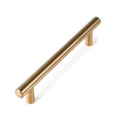 Poignée de meuble cylindrique inox laiton entraxe 128 mm par 4 REI