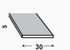 Profilé plat PVC blanc 30 x 5 mm 1 m CQFD