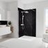 Panneaux muraux de douche 100+100x210 cm marbre de carrare noir DécoDesign Softtouch - SCHULTE
