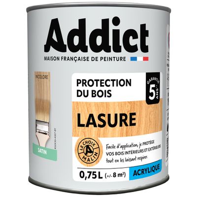 Lasure 5 ans Incolore 0,75 L - ADDICT