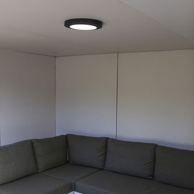 Plafonnier extérieur LED Kayah anthracite IP54 1250 lumens blanc chaud - COREP