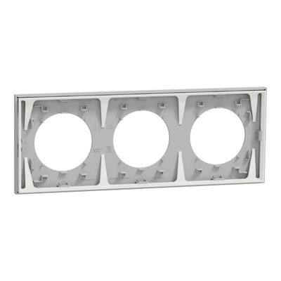 Plaque de finition 3 postes Odace 2025 gris galet - SCHNEIDER ELECTRIC