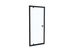 Porte de douche pivotante Tahiti transparente profilés alu noir mat  80 x 200 cm