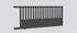 Portail coulissant aluminium JULES l.4,00 x H.1,35 m gris  - PREFALU