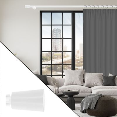 Embout déco pommeau en métal diam 20 mm Finition Blanc brillant par 2 - MOBOIS