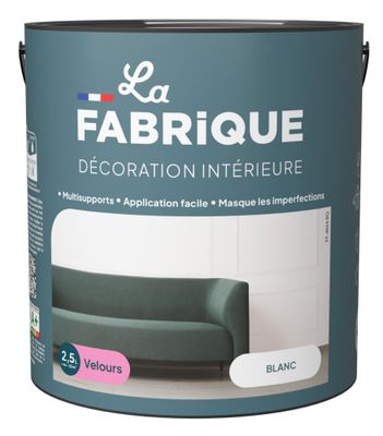 Peinture multi-support velours blanc 2,5 L - LA FABRIQUE