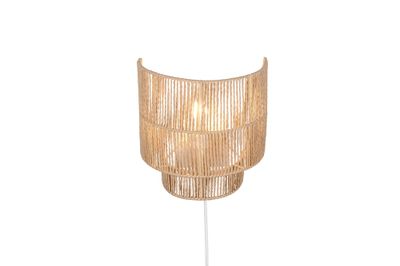 Applique murale SATNA papier tressé naturel E27 25W - CASALUM