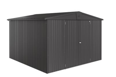 Abri de jardin en métal Europa 8.64 m² gris foncé Taille 7 BIOHORT Livraison à domicile incluse