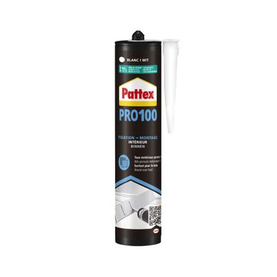 Mastic colle de fixation PRO 100 cartouche 380 g - PATTEX