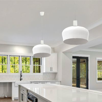 Monture plastique E27 pour suspension ou ampoule déco blanc - TIBELEC