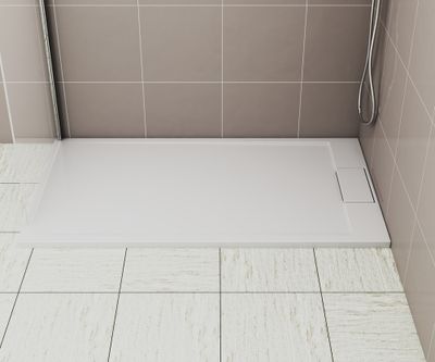 Receveur de douche 90x160 cm résine blanc brillant Island - OCEA