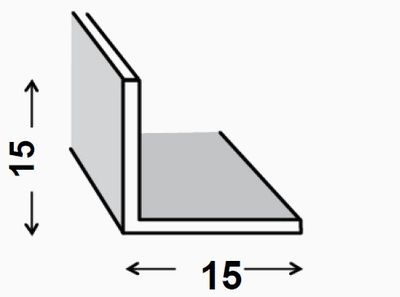 Cornière égale PVC blanc 15 x 15 mm 1 m CQFD